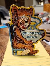 1949 UNION PACIFIC RAILROAD Goldilocks 3 BEARs CHILDREN's MENU Yellowstone Park picture