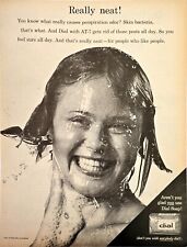 1963 Dial Soap Woman In The Shower B&W Vintage Print Ad 10