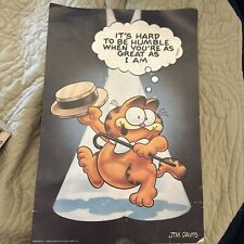 Garfield Vintage Argus Poster. It’s Hard To Be Humble. Old School Rare picture