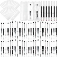 Jetec 50 Pcs Plastic Beadable Pens Bulk Assorted Bead Ballpoint Pen Shaft Black picture