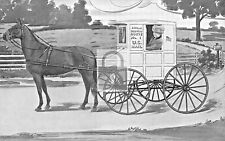 Rural Mail Carrier Delivery Horse Wagon Edge Moor Delaware DE Reprint Postcard picture