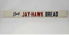 ~RARE~ VTG 30s Jay-hawk Jayhawk Bread Porcelain Bread Door Push Sign Advertising picture