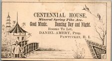 Antique Business Card, Centennial House, Pawtucket, RI, Dancing (Daniel Amery) picture