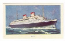 Vintage 1940 Merchant Ship Card SS REX Italian Line picture