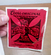 Rare NOS Coors Original West Coast Choppers Jesse James Sticker Red & Black picture