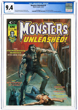🔥Monsters Unleashed 6 1974 CGC 9.4 NM White Pg Boris Vallejo Frankenstein cover picture
