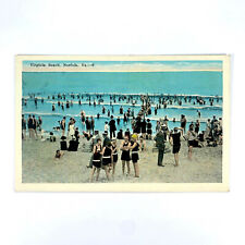 Postcard Virginia Norfolk VA Beach Ocean Swimming Bathing 1920s Unposted picture