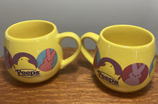 PEEPS Just Born Mugs Chick Easter Candy Yellow Coffee Cup Bunny - set of 2 picture
