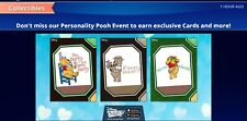 Topps Disney Collect PERSONALITY POOH ALL SR/RARE/UC 18 CARD SET DIGITAL picture