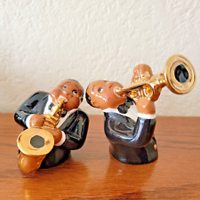 Vintage Jazz Players Salt and Pepper Shakers Marked C.A. picture