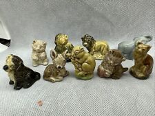 Wade Red Rose Tea Lot Of 9 Vintage England Whimsies Mixed Animal Figurines picture