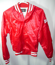 Vintage 1980’s Budweiser Jacket Satin Red King of Beers New Old Stock SIZE S 38 picture