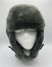 USAF B-9B Winter Flyer's Helmet Cap Cold Weather Hat Faux Fur Size Medium picture