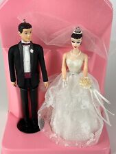 Vtg Hallmark Keepsake Handcrafted Barbie & Ken Wedding Day Set of 2 Ornament New picture