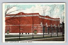 Lansing MI-Michigan, New Auditorium, Antique, Souvenir, Vintage c1921 Postcard picture