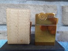 VINTAGE ASR ASCOT USA SMALL PUSH BUTTON GOLD TONE LIGHTER NOT ENGRAVED. WORKING. picture