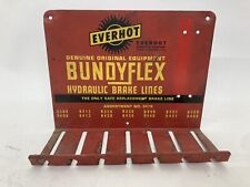 Vintage Everhot Bundyflex Dealership Display Rack Sign Hydraulic Brake Lines picture