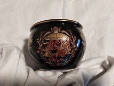Vintage Limoges  black ,Red and gold porcelain planter-classical theme picture