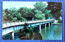 Vtg Robert Street Bridge over the Rock River Fort Atkinson Wisconsin Postcard picture