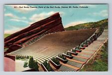 Denver CO-Colorado, Park of Red Rocks, Red Rocks Theater, Vintage Postcard picture
