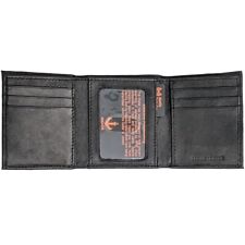 Anchor21 RFID Mens Black Wallet - Trifold - Genuine Leather picture