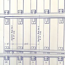1941 Railroad Bangor Aroostook Split Switch Track Laying Blueprint F7 DWDD15 picture