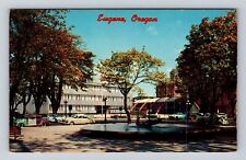 Eugene OR-Oregon, Lane County Court House, City Park, Vintage Souvenir Postcard picture