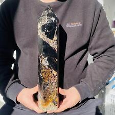Natural Black Tourmaline crystal obelisk quartz crystal energy 4260g picture