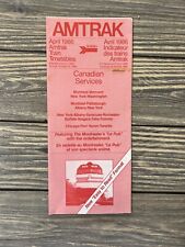 Vintage 1986 April Amtrak train Timetables Canadian Services April 27 October 25 picture