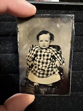 vintage creepy baby tintype photo picture