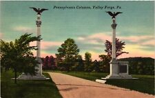 Vintage Postcard- Pennsylvania Columns, Falley Forge, PA Early 1900s picture