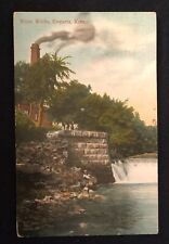 1900-08 Water Works & Fishermen Emporia, Kansas Color Post Card 1 Cent   picture