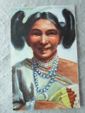 Vintage A Hopi Native American Maiden Postcard picture