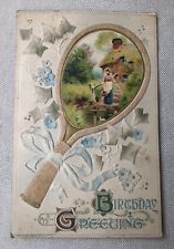 Pretty 1912 Birthday Greetings Postcard - Embossed  picture