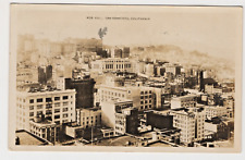 Nob Hill San Francisco CA California Vintage Real Photo Postcard RPPC Aerial picture