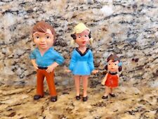 1960'S / 70'S WEST GERMANY RARE SET OF PVC FAMILY DOLL HOUSE FIGURES picture