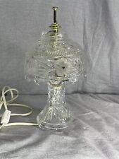 Vintage crystal glass lamp Boudoir Bedroom with satin & frosted flower design picture