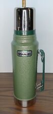 Vintage Stanley Aladdin Green Vacuum Bottle Thermos Cup A-944DH Quart USA Made picture