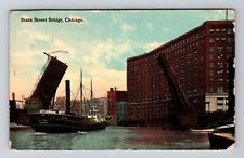 Chicago IL-Illinois, State Street Bridge, c1912 Vintage Souvenir Postcard picture