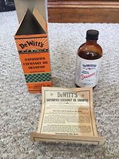 Vintage DeWitt’s SAPONIFIED COCOANUT OIL SHAMPOO - NOS, Orig. Box & Paper picture