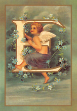 L'Alphabet Des Angelots Cupid's Paris Alphabet Letter E Postcard 5861c picture