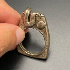 Vintage Southwestern Snake Dimensional Sterling Silver Ring Size 9.25 picture