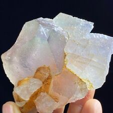 300g Natural Light Pink Chamfered Cubic Fluorite Mineral Specimen/JiangXi China picture