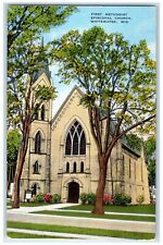 c1940 Exterior First Methodist Episcopal Church Whitewater Wisconsin WI Postcard picture