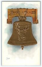 c1910's BPOE Elk Hanging Bell Embossed Unposted Antique Postcard picture
