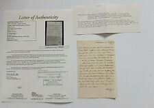 MARIE LOUISE WIFE OF NAPOLEON BONAPARTE HANDWRITTE SIGNED LETTER TO HER SON JSA  picture
