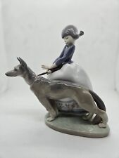 Lladro Figurine Girl With Dog. #1533 picture