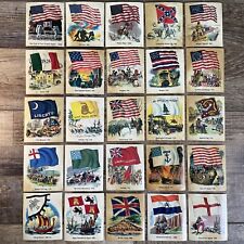 1975 FLEER NATIONAL FLAG FOUNDATION STICKERS TRADING CARD NEAR COMPLETE SET (25) picture