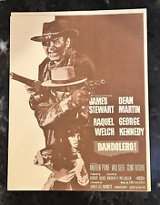 Vintage 1968 Bandolero Movie Premiere Dinner Menu. Dean Martin, James Stewart picture