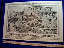 Vtg 1942 Illustrated Current News Photo History TORNADO Pryor OK Disaster Paper picture